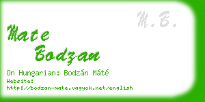 mate bodzan business card